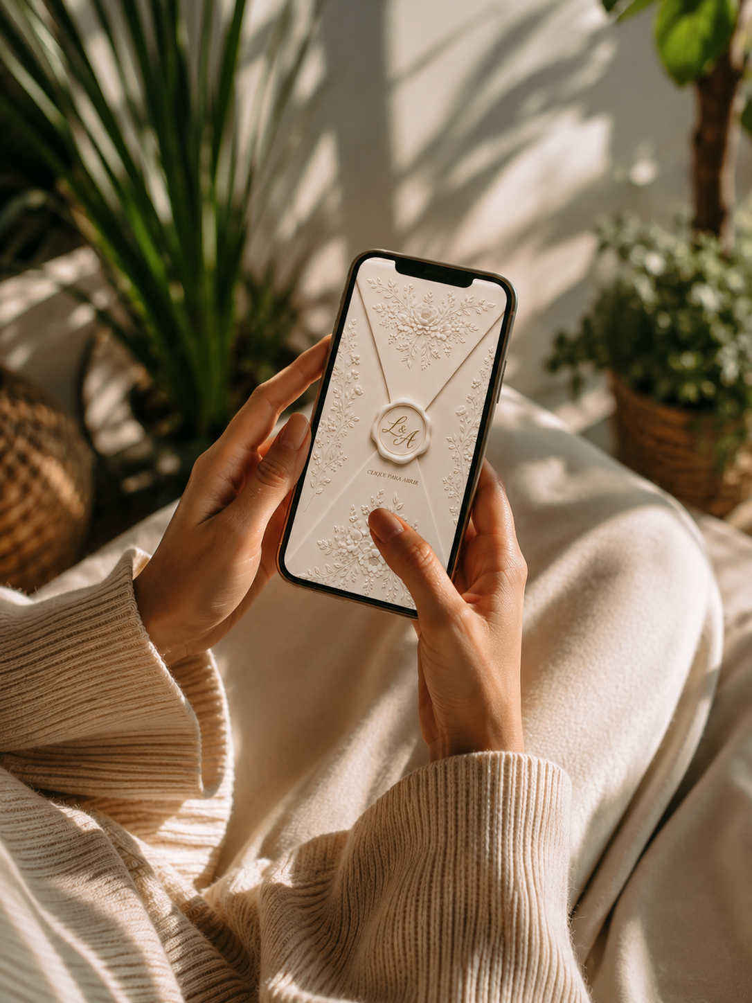 Mockup de convite de casamento elegante